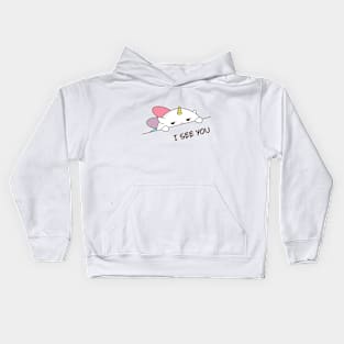 Looking unicorn Kids Hoodie